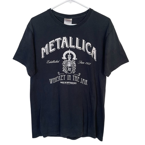 Vintage Y2K 2005 Metallica Whiskey In The Jar Black Shirt Size M - Picture 1 of 5